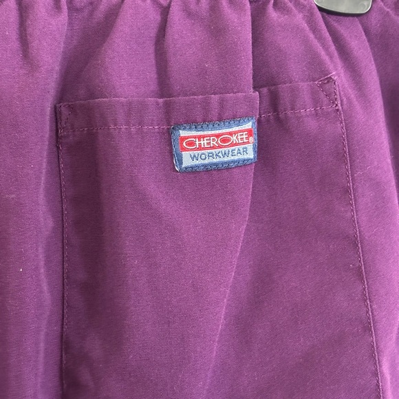 Cherokee Deep Purple Workwear Scrub  Pants - Picture 3 of 8
